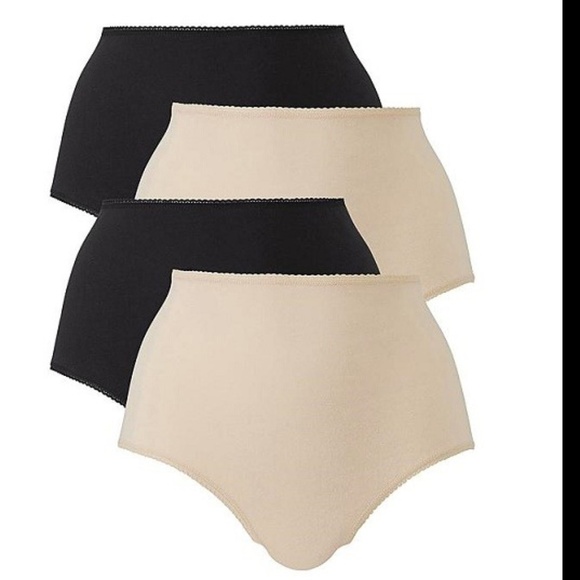 NATURALLY CLOSE 4 PACK PANTIES BLACK/BLUSH 20W/22W - Picture 1 of 4